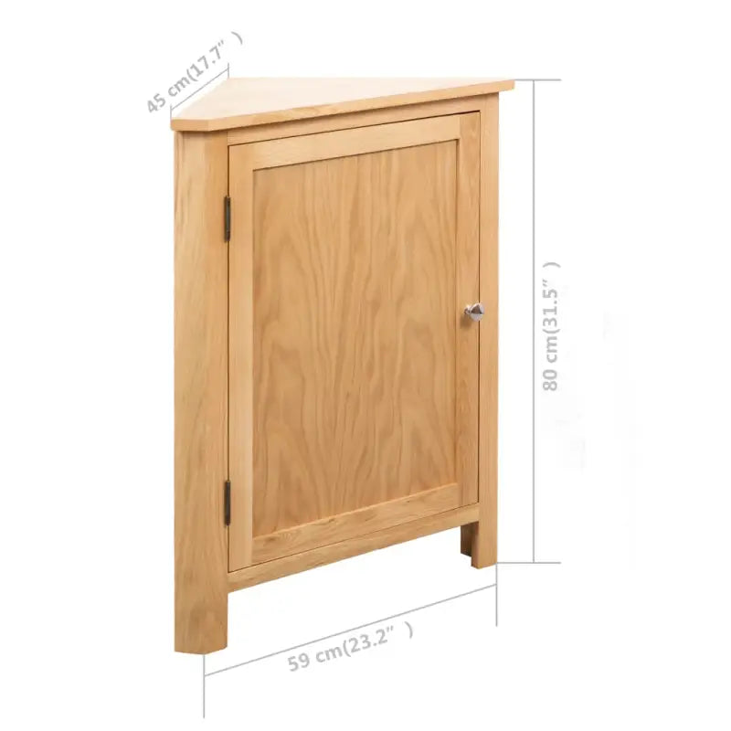 Houten opbergkast van massief eikenhout voor kleine ruimtes - Bruin / 1 - Opbergkasten & lockerkasten