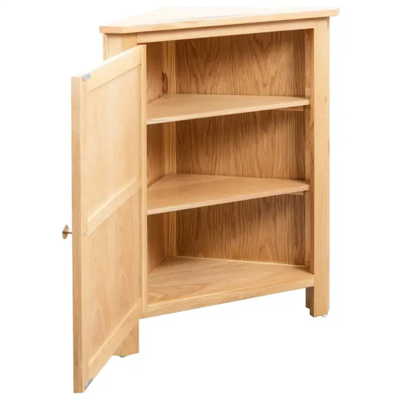 Houten opbergkast van massief eikenhout voor kleine ruimtes - Bruin / 1 - Opbergkasten & lockerkasten