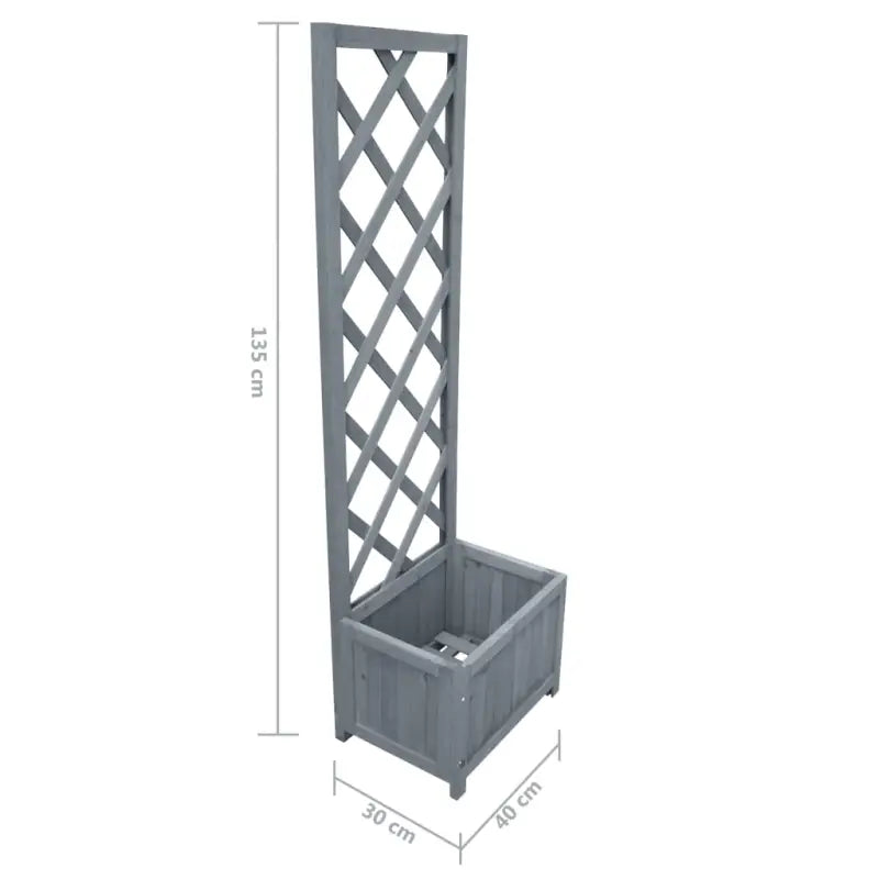 Houten plantenbak met klimrek van massief vurenhout voor buiten - Bloempotten & plantenbakken