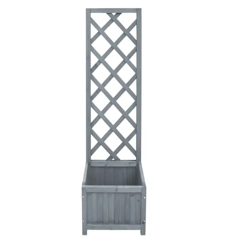 Houten plantenbak met klimrek van massief vurenhout voor buiten - Bloempotten & plantenbakken