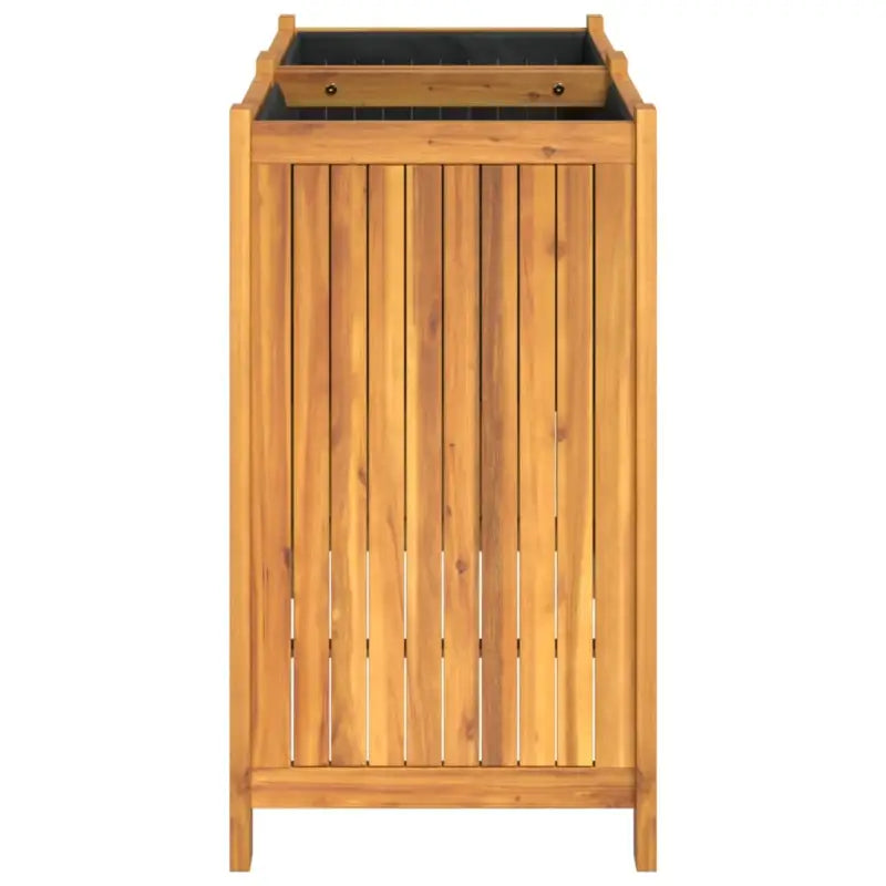 Houten plantenbak van massief acaciahout met nonwoven zak voor tuinieren - Bloempotten & plantenbakken