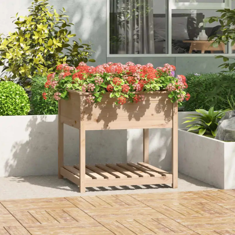 Houten plantenbak van massief grenenhout voor binnen en buiten - Bloempotten & plantenbakken
