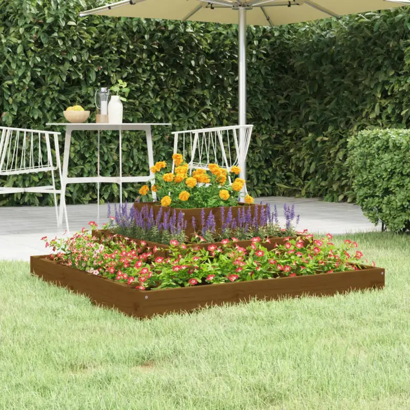 Houten plantenbak van massief grenenhout voor bloemen en planten - Bloempotten & plantenbakken