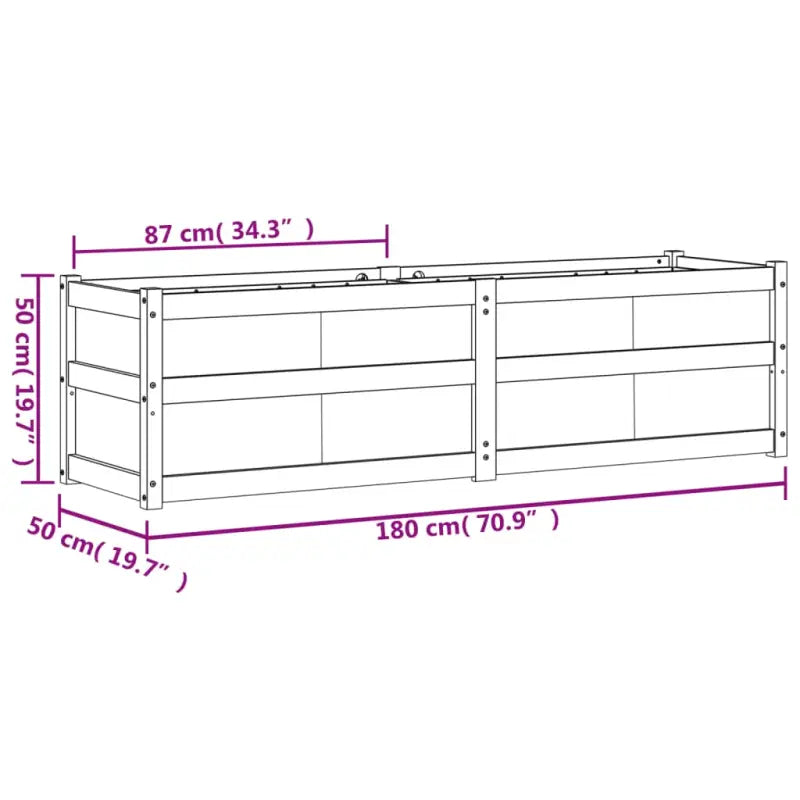 Houten plantenbak van massief grenenhout voor tuin en balkon - Bloempotten & plantenbakken
