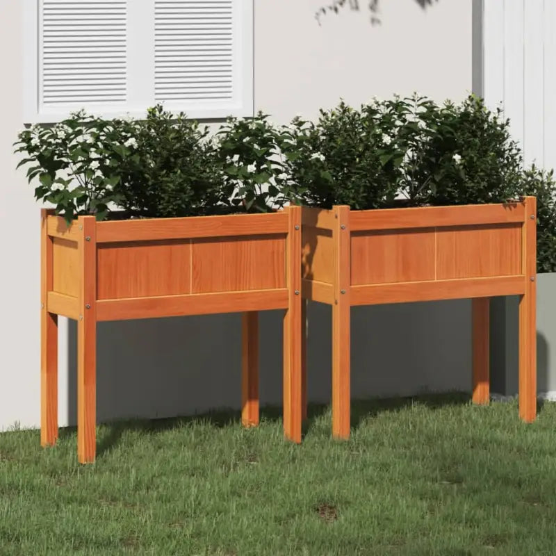 Houten plantenbakken van massief grenenhout voor tuin en terras - Bloempotten & plantenbakken