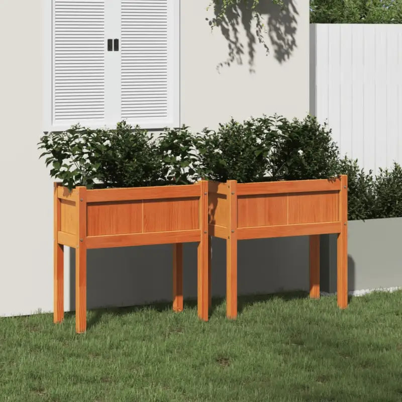 Houten plantenbakken van massief grenenhout voor tuin en terras - Bloempotten & plantenbakken