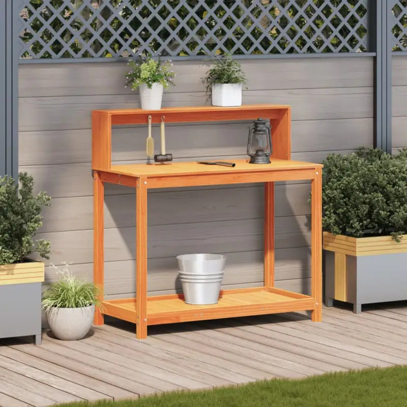 Houten Plantenstandaard van massief grenenhout voor binnen en buiten - Plantenstandaarden
