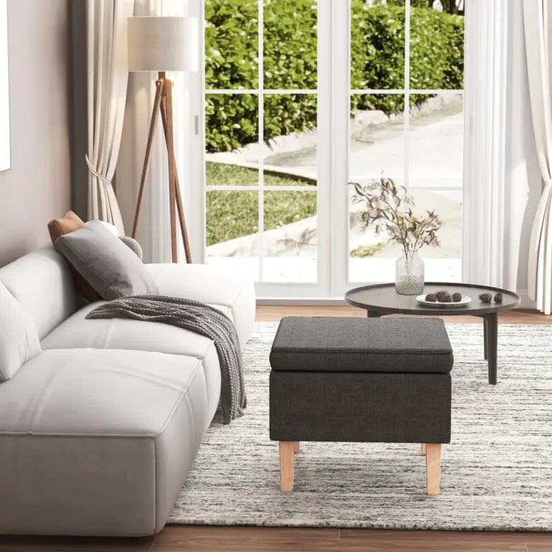 Houten poten kruk met zacht zitcomfort voor in elke woonkamer - Donkergrijs / 1 - Klapstoelen & krukken