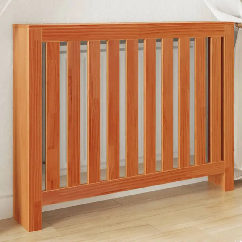 Houten radiatorombouw van massief grenenhout voor extra stijl en functionaliteit - Bruin / 108.5 x 19 x 84 cm / 1