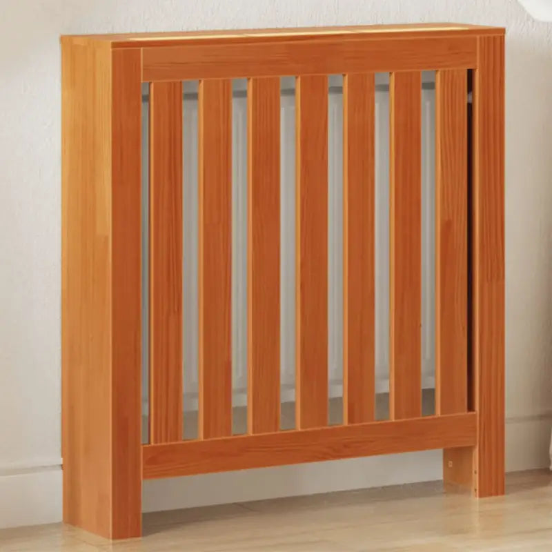 Houten radiatorombouw van massief grenenhout voor extra stijl en functionaliteit - Bruin / 79.5 x 19 x 84 cm / 1