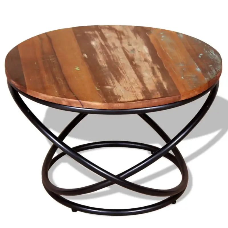 Houten salontafel in antieke stijl met massief gerecycled hout - Salontafels