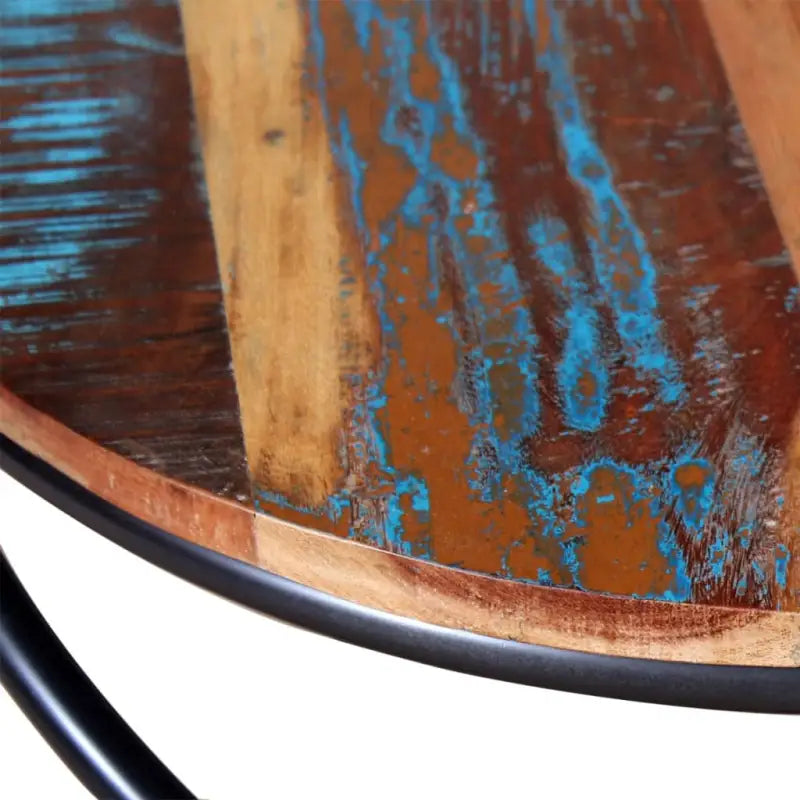 Houten salontafel in antieke stijl met massief gerecycled hout - Salontafels