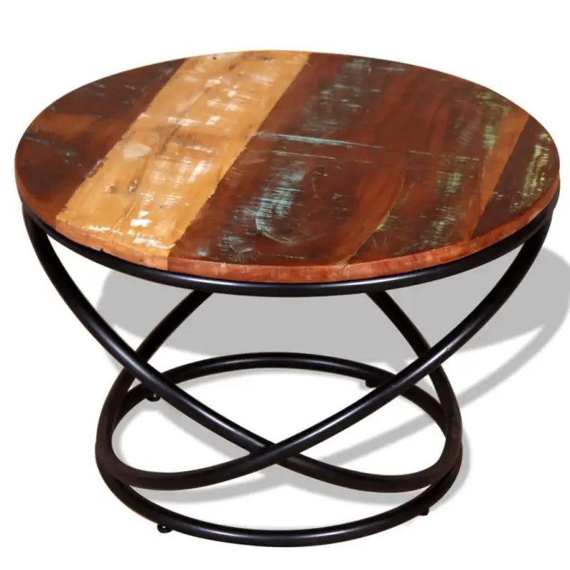 Houten salontafel in antieke stijl met massief gerecycled hout - Salontafels