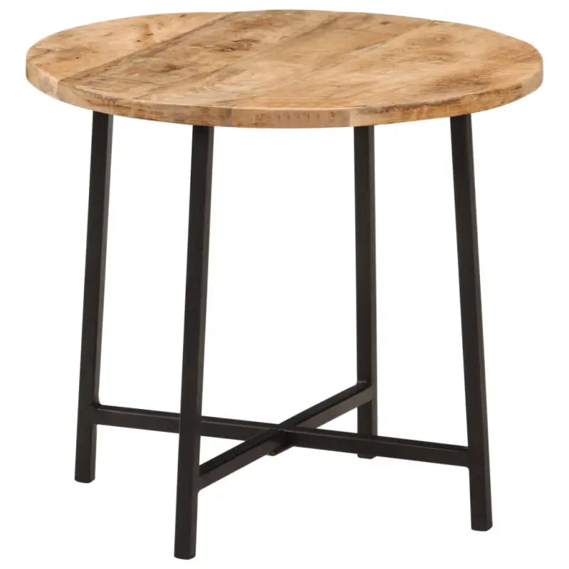 Houten salontafel met massief mangohout en ijzeren poten - Salontafels
