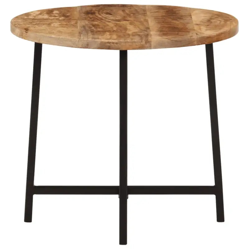 Houten salontafel met massief mangohout en ijzeren poten - Salontafels