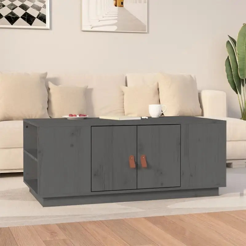 Houten salontafel van massief grenenhout voor een verfijnde uitstraling - Grijs / 1 - Salontafels