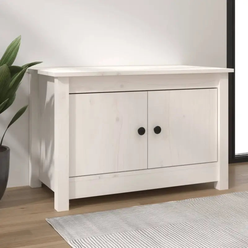 Houten schoenenkast van massief grenenhout voor nette schoenen opberging - Wit / 1 - Schoenenrekken