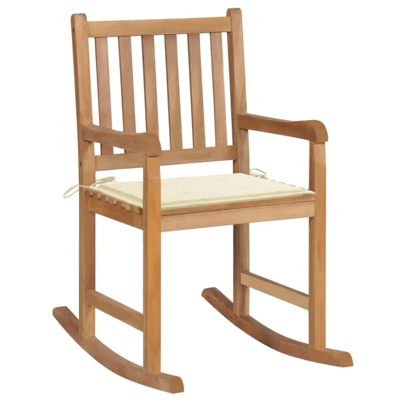 Houten schommelstoel voor binnen en buiten de perfecte keuze fijn geschuurd - Crème / 1 - Tuinstoelen