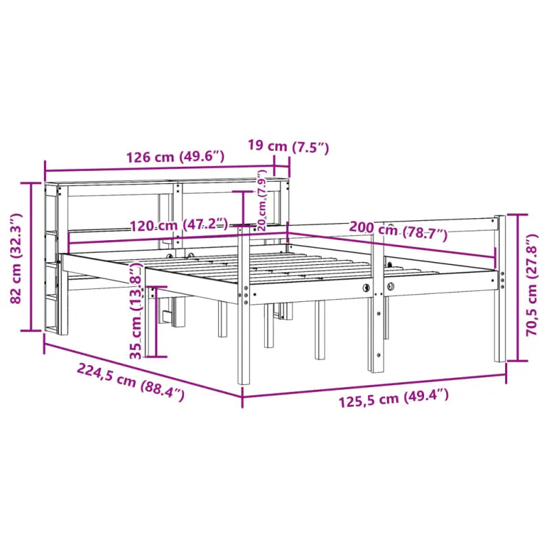 Houten seniorenbed van massief grenenhout voor een goede nachtrust - Bedden & bedframes