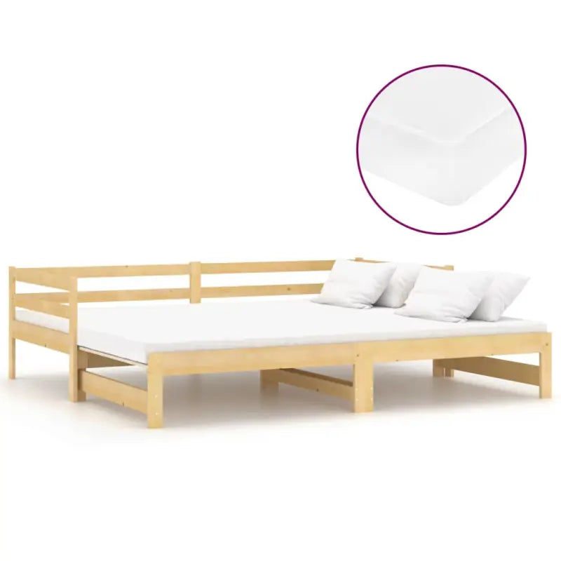 Houten slaapbank van massief grenenhout met praktische afmetingen - Bedden & bedframes