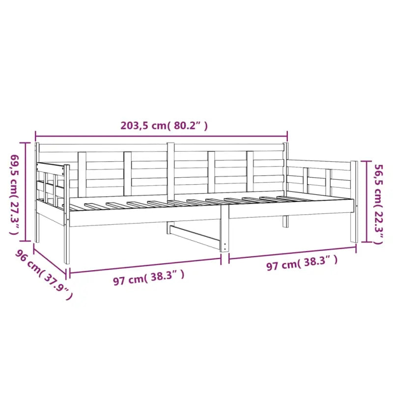 Houten slaapbank van massief grenenhout voor gasten blijven slapen - Bedden & bedframes
