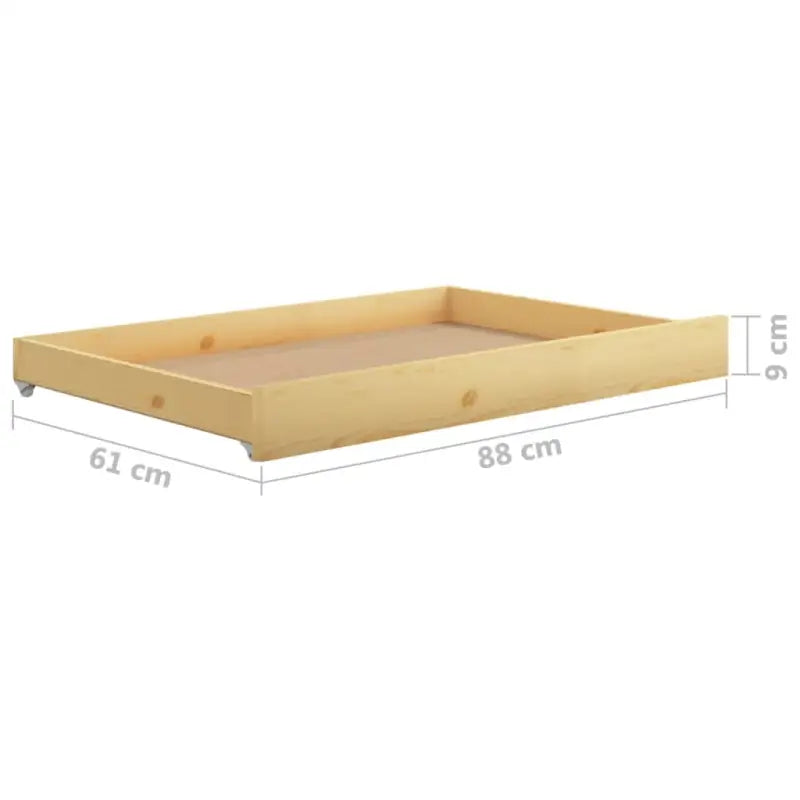 Houten slaapbank van massief grenenhout voor gasten en zithoek - Bruin - Bedden & bedframes