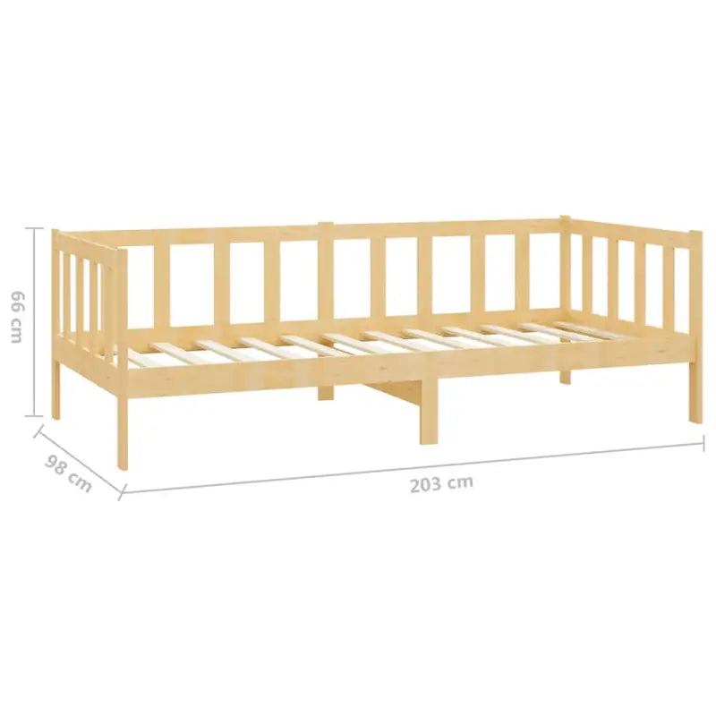 Houten slaapbank van massief grenenhout voor gasten en zithoek - Bruin - Bedden & bedframes