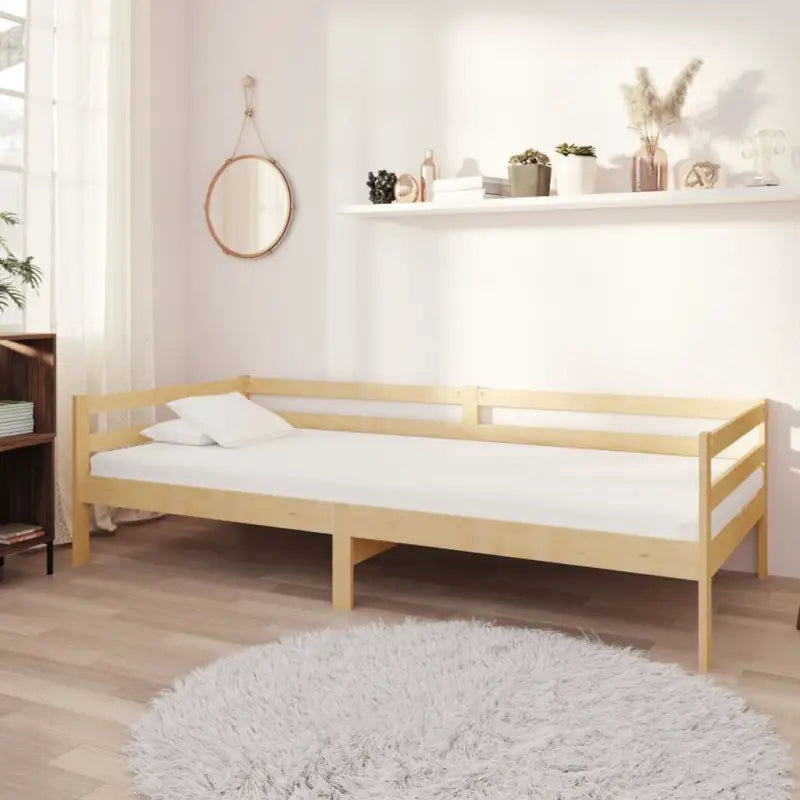 Houten slaapbank van massief grenenhout voor gasten en zitruimte - Bruin - Bedden & bedframes