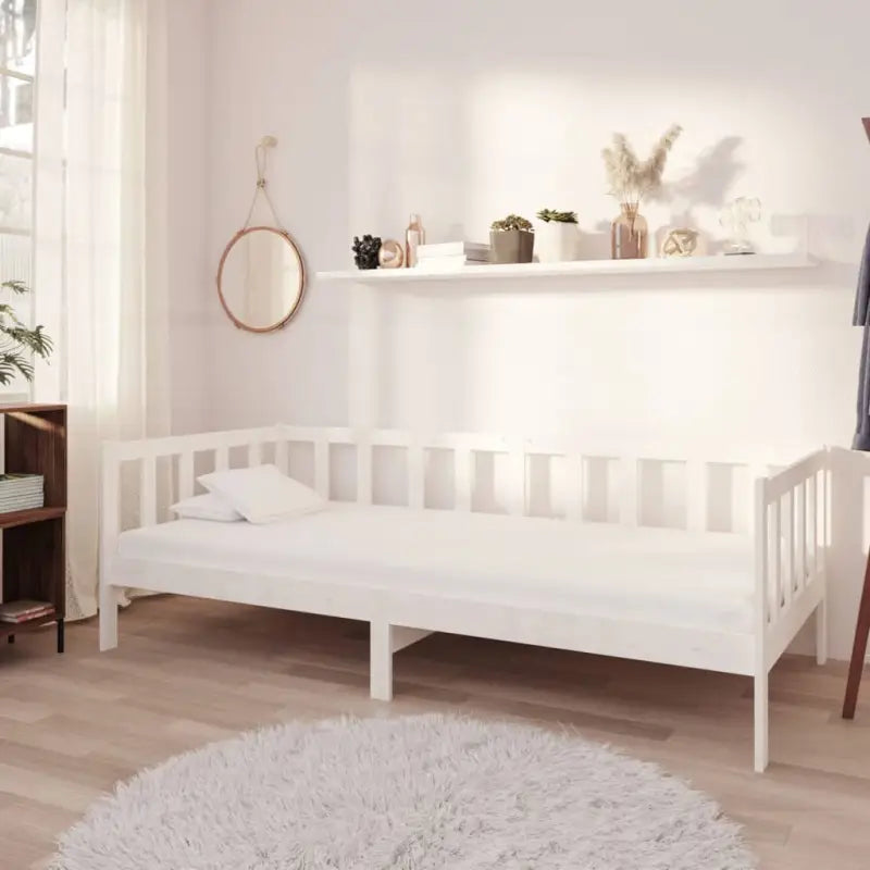 Houten slaapbank van massief grenenhout voor logees en zitcomfort - Wit - Bedden & bedframes
