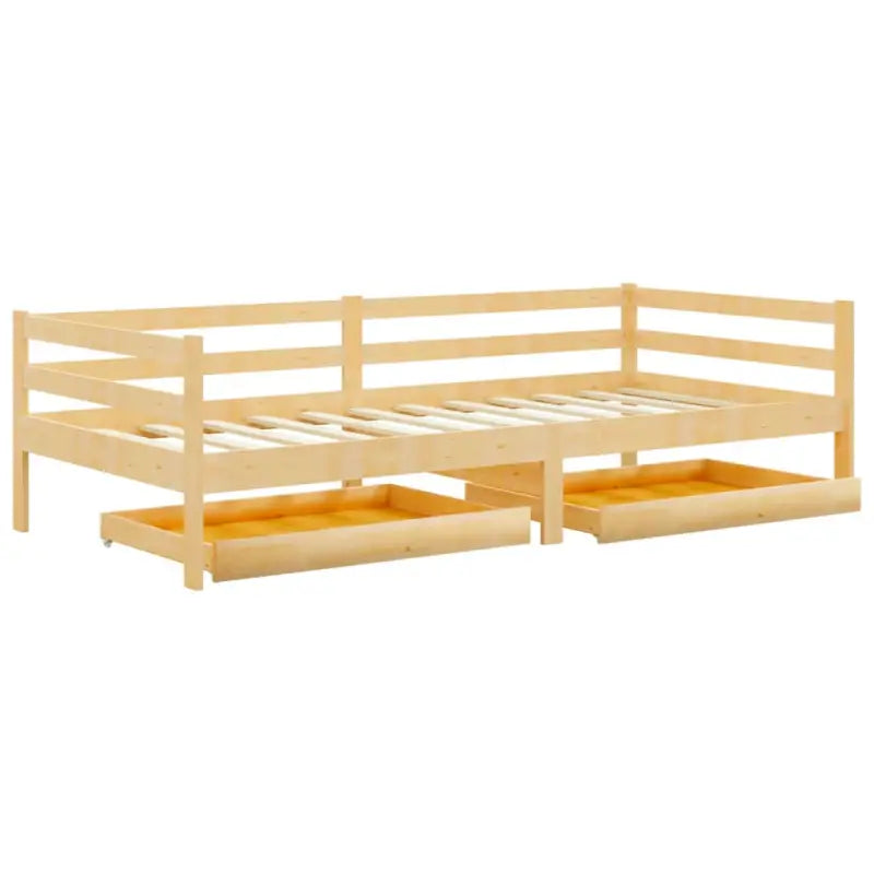 Houten slaapbank van massief grenenhout voor logés en daggebruik - Bruin - Bedden & bedframes