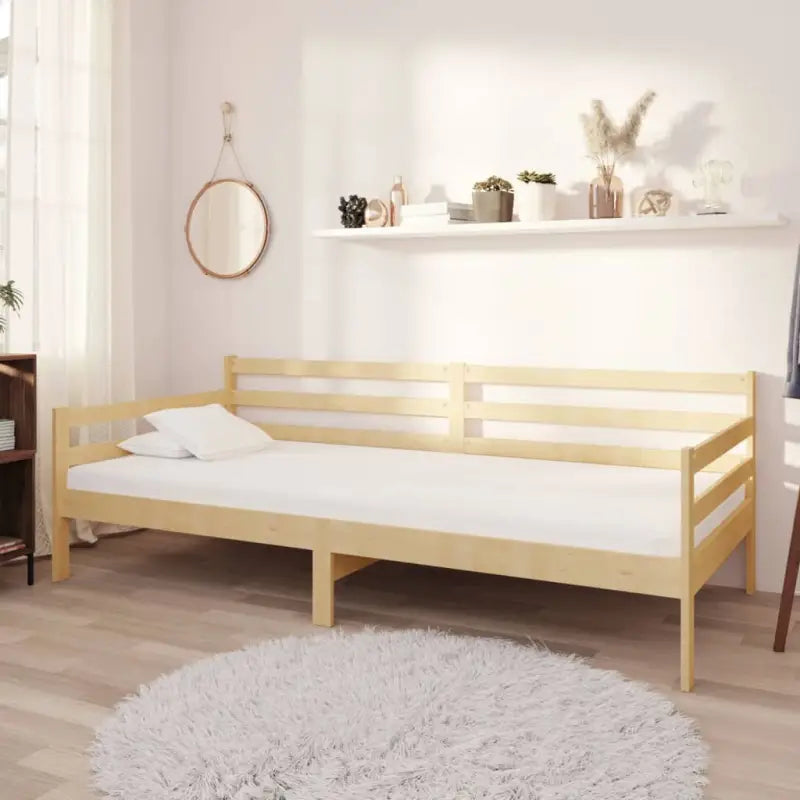 Houten slaapbank van massief grenenhout voor logés en zithoek - Bruin - Bedden & bedframes