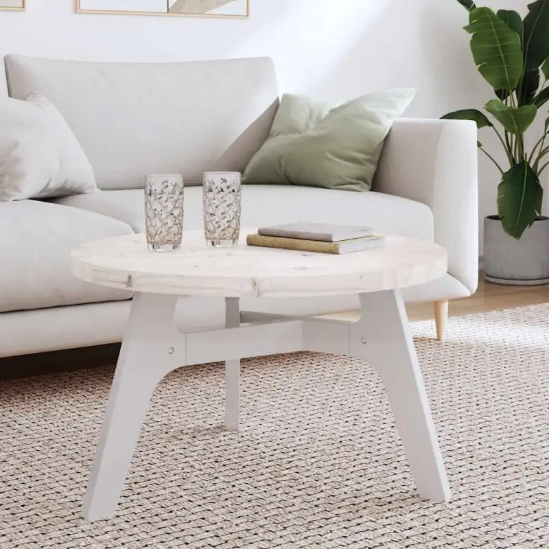 Houten tafelblad van massief grenenhout met rustieke uitstraling - Wit / 70 x 3 cm / 1 - Tafelbladen