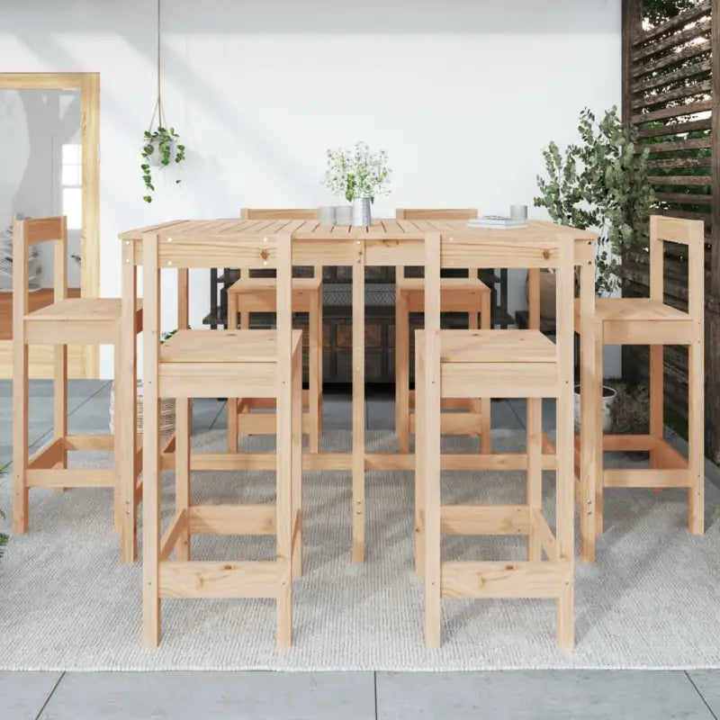 Houten tuinbarset van massief grenenhout voor gezellige buitenbijeenkomsten - Tuinsets