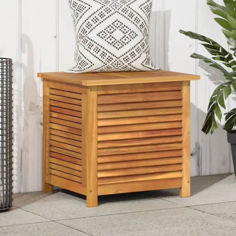 Houten tuinbox van massief acaciahout voor buitenopslag - 60 x 50 x 56 cm - Opbergboxen voor buiten