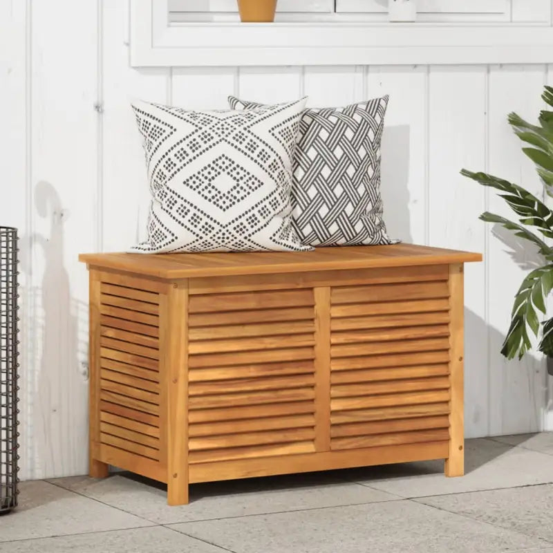 Houten tuinbox van massief acaciahout voor buitenopslag - 90 x 50 x 56 cm - Opbergboxen voor buiten