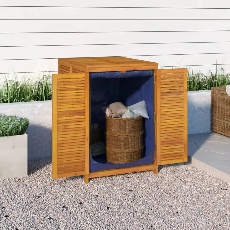 Houten tuinbox voor buiten van massief acaciahout - 70 x 87 x 104 cm - Opbergboxen voor buiten