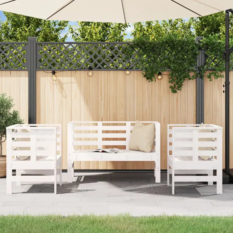 Houten tuinloungeset van massief grenenhout met elegante ontwerpen - Tuinsets