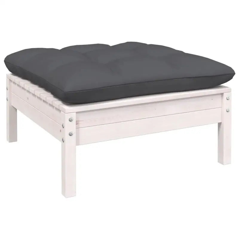 Houten tuinmeubelset met massief Grenenhout en comfortabele rug- en zijkussens - Wit - Tuinsets