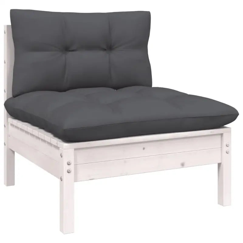 Houten tuinmeubelset van massief grenenhout met comfortabele rug- en zijkussen - Tuinsets