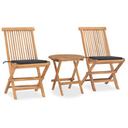 Houten tuinset met fijn geschuurd teakhout en afmetingen voor tafel en stoel - Tuinsets