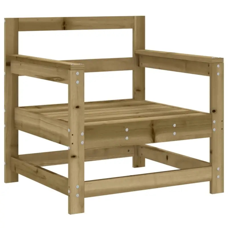Houten tuinset met geïmpregneerd grenenhout en voetenbank salontafel - Tuinsets