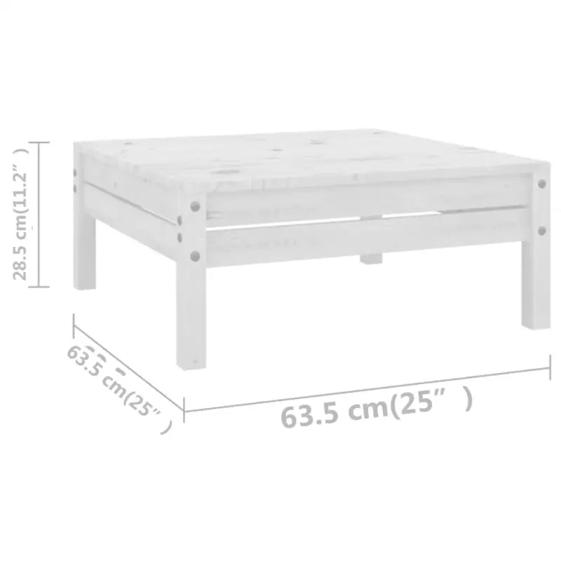 Houten tuinset met massief grenenhout en tafel voetenbank - Tuinsets