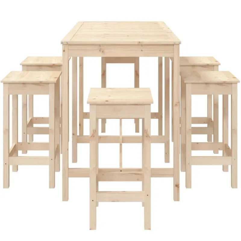 Houten tuinset met massief grenenhout voor gezellige buitenmomenten - Tuinsets