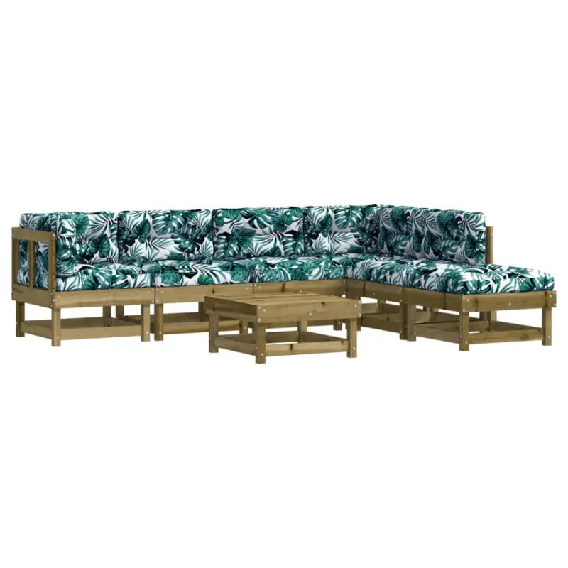 Houten Tuinset met voetenbank en salontafel voor gezellige buitenruimte - Tuinsets