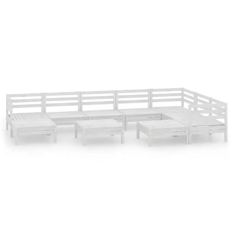Houten tuinset met voetenbank en tafel van massief grenenhout - Tuinsets