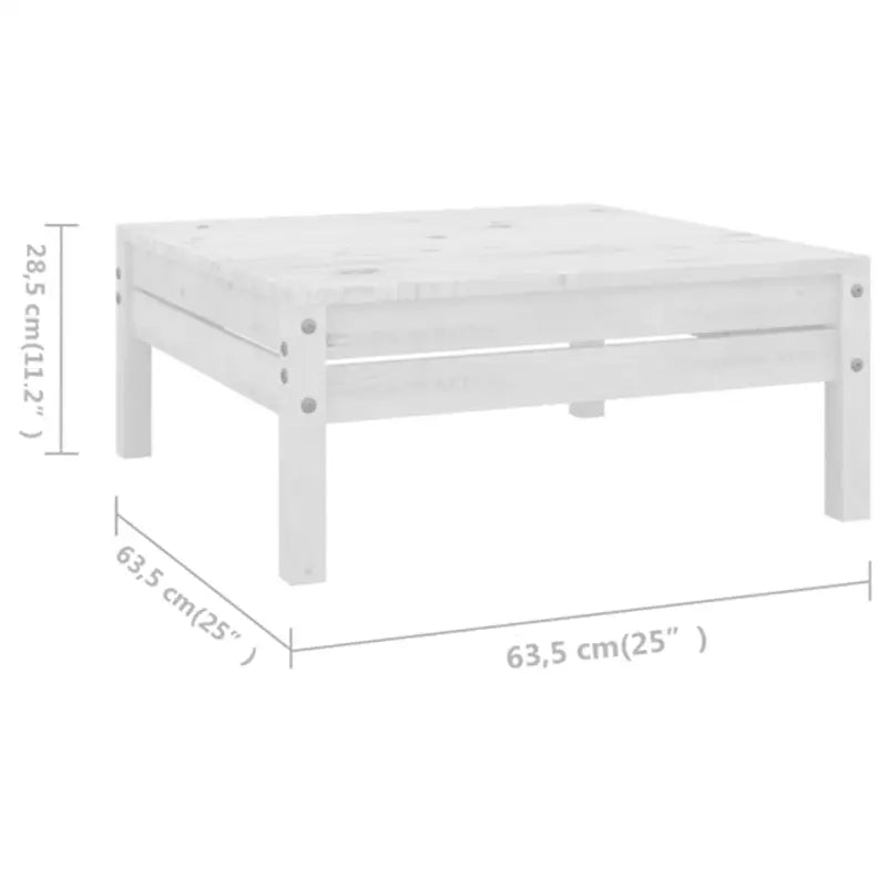 Houten tuinset met voetenbank en tafel van massief grenenhout - Tuinsets