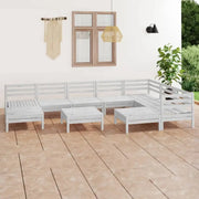 Houten tuinset met voetenbank en tafel van massief grenenhout - Tuinsets