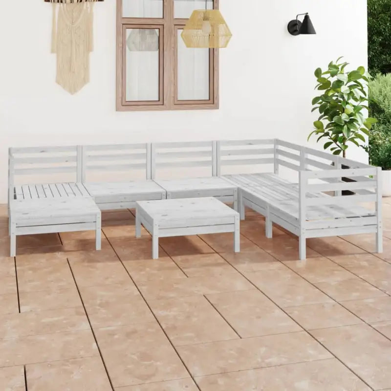 Houten Tuinset met Voetenbank en Tafel voor Ontspanning en Gezelligheid - Tuinsets