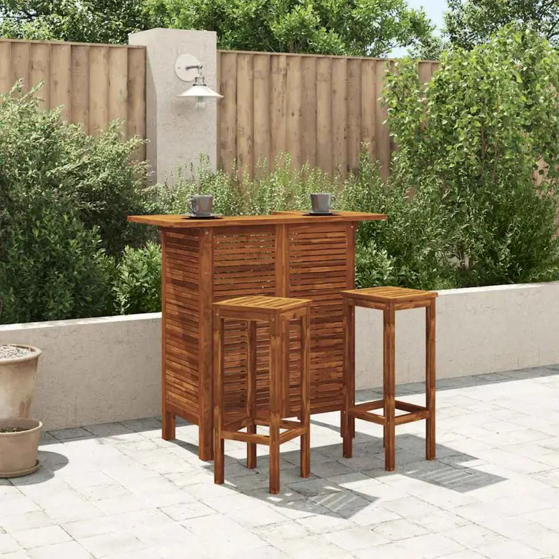 Houten tuinset van massief acaciahout inclusief levering bevat - Tuinsets