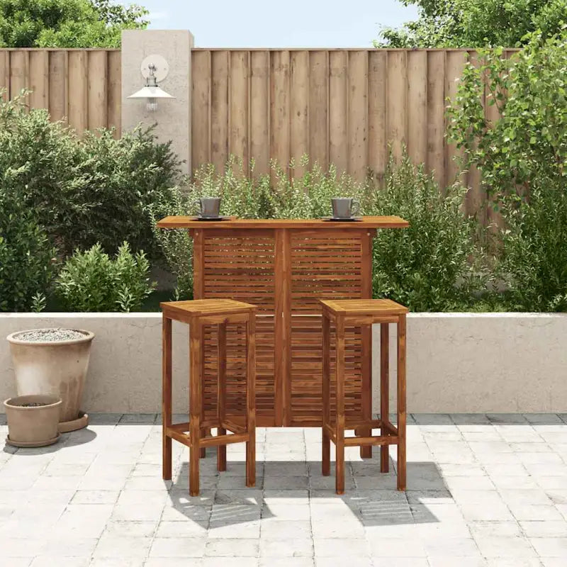 Houten tuinset van massief acaciahout inclusief levering bevat - Tuinsets